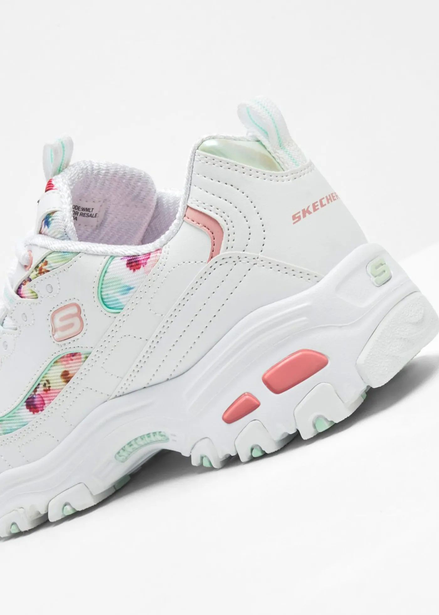 bonprix Skechers Sneakers bajos Blanco de flores Outlet