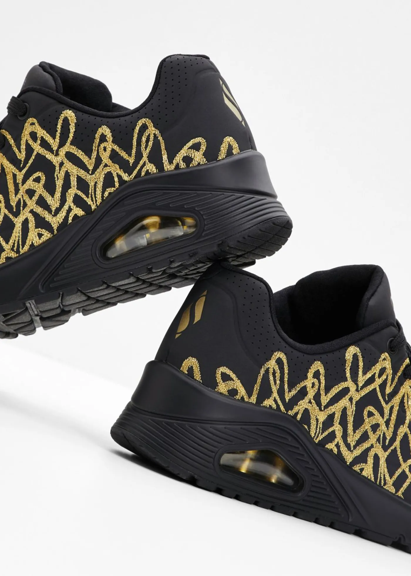 bonprix Skechers Sneakers bajos Negro-oro