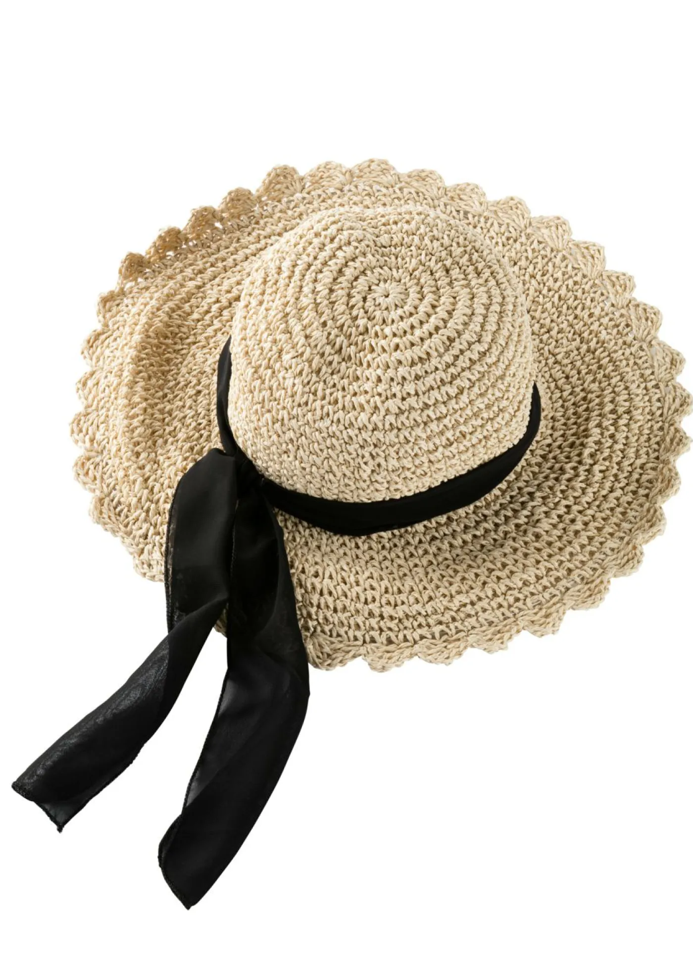 bonprix bonprix Sombrero de fibra de papel Natural-negro Hot