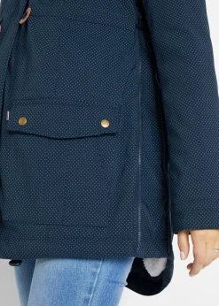 bonprix bonprix Suave chaqueta premamá/de porteo 3 en 1 Azul marino de lunares Clearance
