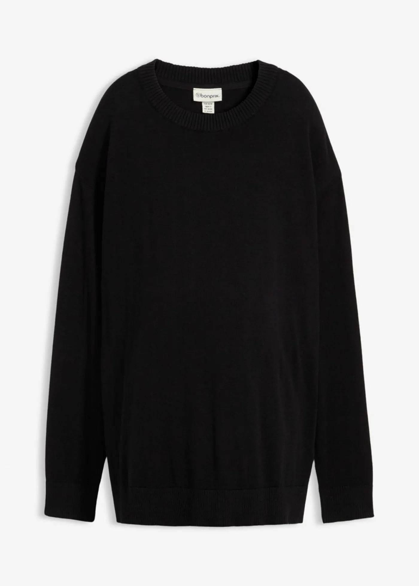 bonprix bonprix Suave jersey premamá de algodón orgánico con aberturas para la lactancia Negro Sale