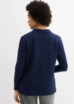 bonprix bonprix Sudadera con abertura Azul marino Sale