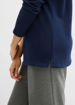 bonprix bonprix Sudadera con abertura Azul marino Sale