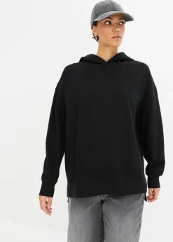 bonprix bonprix Sudadera con capucha de algodón puro Negro Best