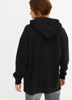 bonprix bonprix Sudadera con capucha de algodón puro Negro Best