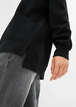 bonprix bonprix Sudadera con capucha de algodón puro Negro Best