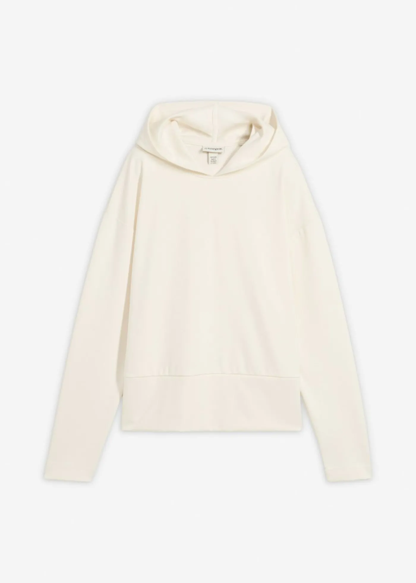 bonprix bonprix Sudadera con capucha de cómodo tejido Punto di Roma blanco perla Discount