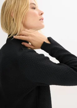 bonprix bonprix Sudadera con cuello alto Negro Online