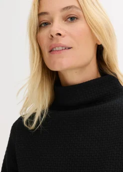 bonprix bonprix Sudadera con cuello alto Negro Online