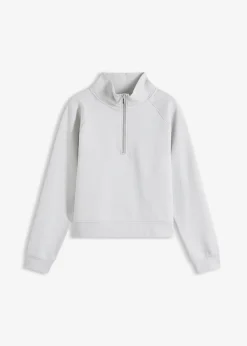 bonprix bonprix Sudadera de algodón orgánico puro Gris acero Discount