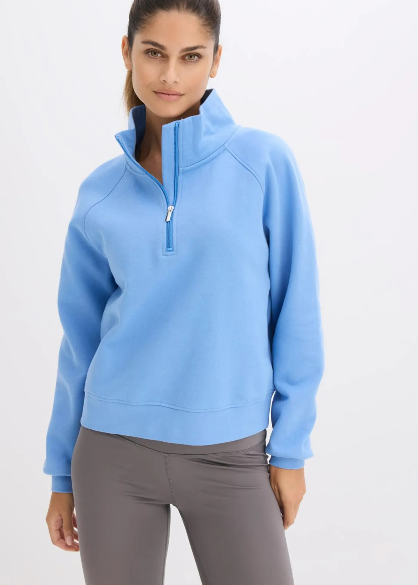 bonprix bonprix Sudadera de algodón orgánico puro azul provenzal