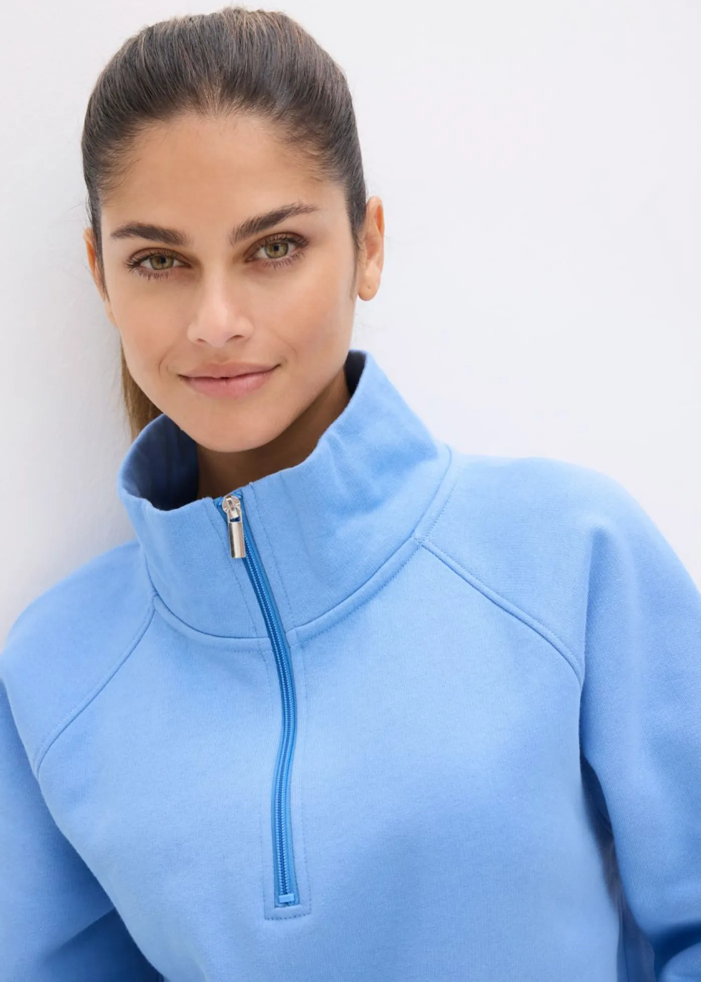 bonprix bonprix Sudadera de algodón orgánico puro azul provenzal