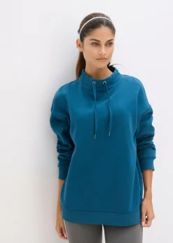 bonprix bonprix Sudadera de algodón orgánico puro Petróleo azul New