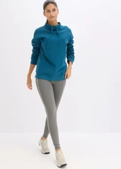 bonprix bonprix Sudadera de algodón orgánico puro Petróleo azul New