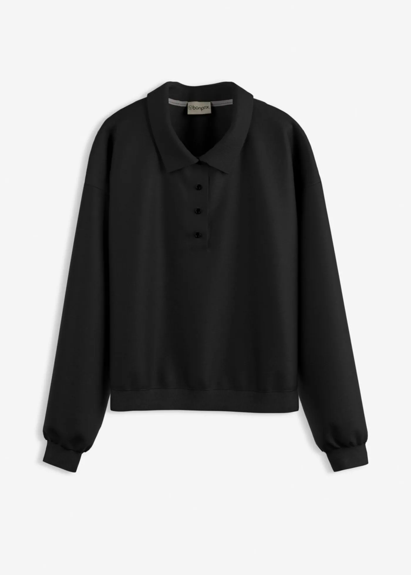bonprix bonprix Sudadera de algodón orgánico puro Negro New