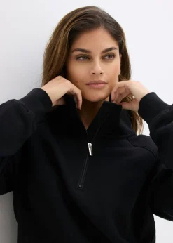 bonprix bonprix Sudadera de algodón orgánico puro Negro Best
