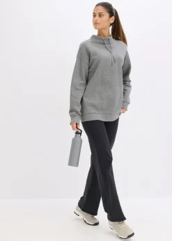 bonprix bonprix Sudadera de algodón orgánico puro gris jaspeado moteado Clearance