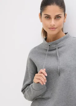 bonprix bonprix Sudadera de algodón orgánico puro gris jaspeado moteado Clearance