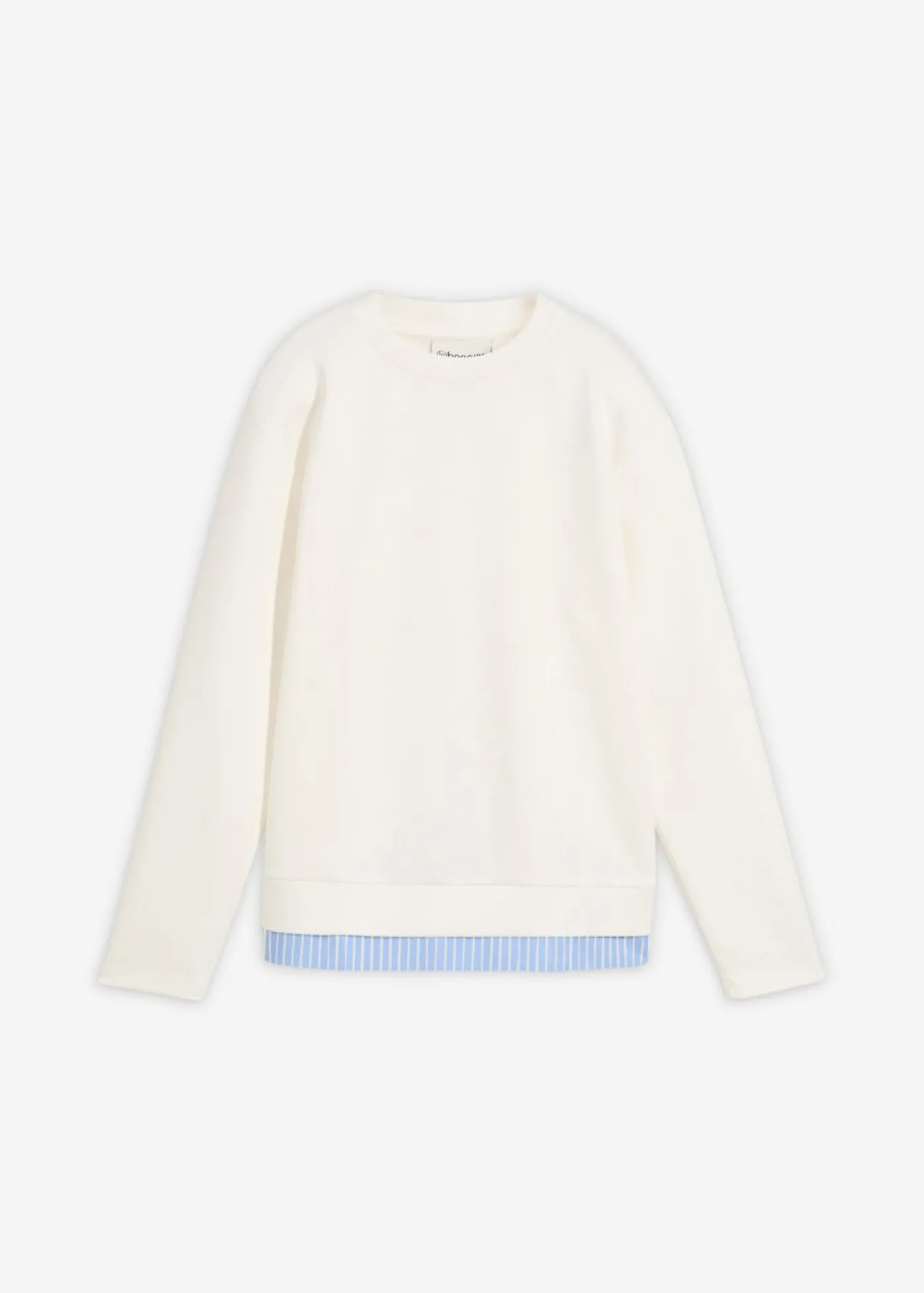 bonprix bonprix Sudadera de algodón puro blanco lana/azul provenzal Best