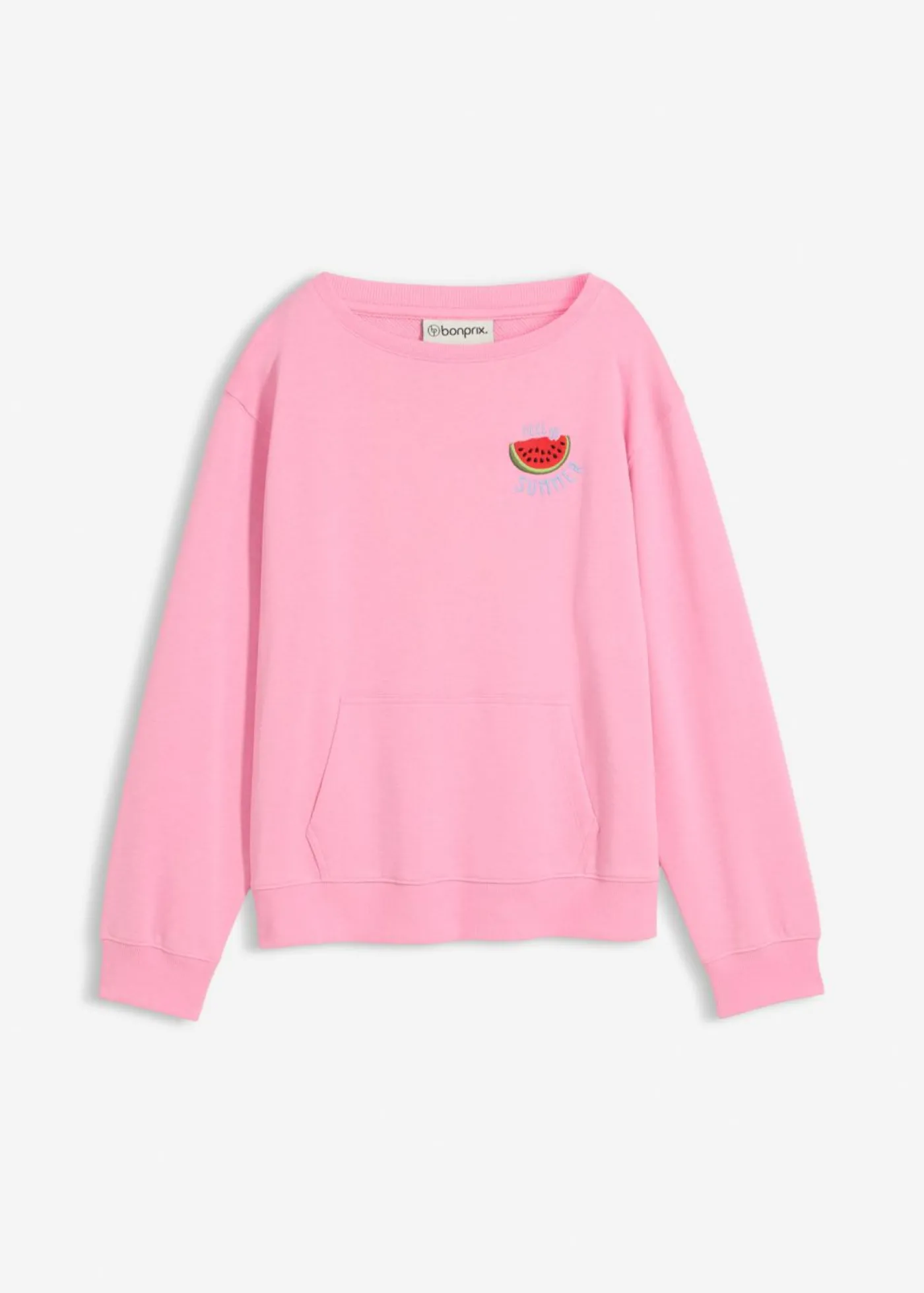 bonprix bonprix Sudadera de algodón puro Rosa Sale