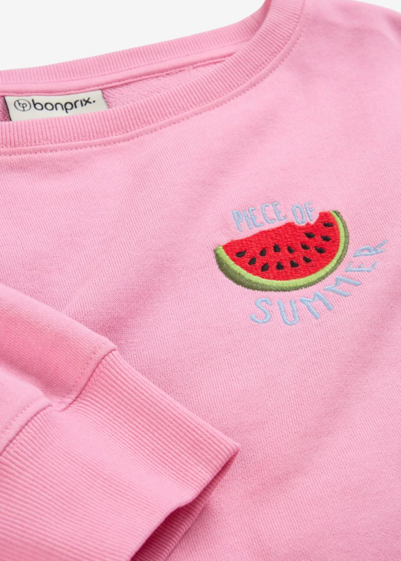 bonprix bonprix Sudadera de algodón puro Rosa Sale