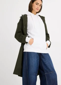 bonprix bonprix Sudadera de felpa suave Blanco Clearance
