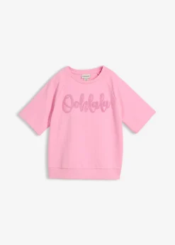 bonprix bonprix Sudadera de mezcla de algodón rosa-orquídea ahumado