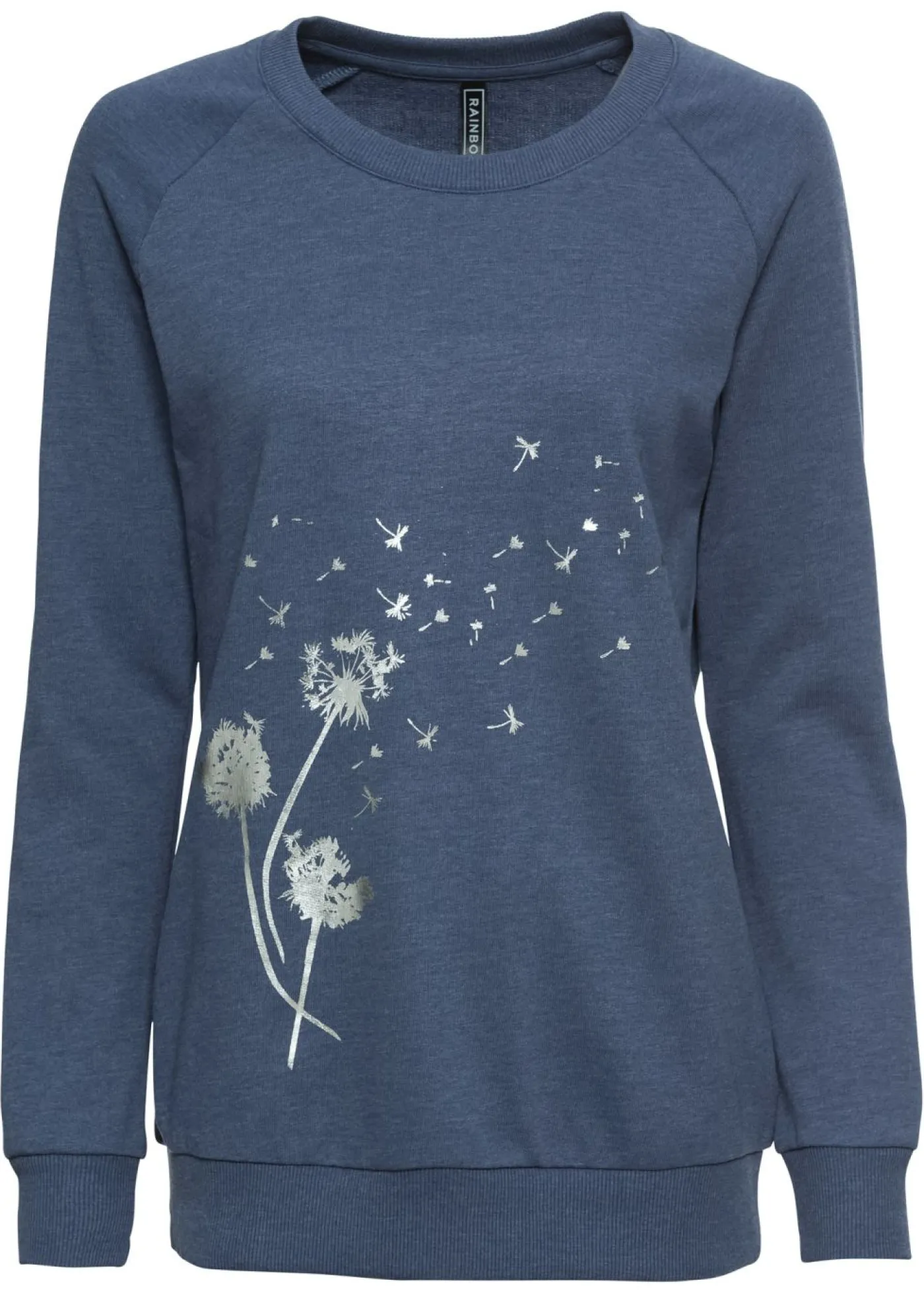 bonprix bonprix Sudadera de mezcla de algodón Índigo jaspeado estampado Hot