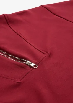 bonprix bonprix Sudadera de neopreno de mezcla de viscosa suave Rojo rubí