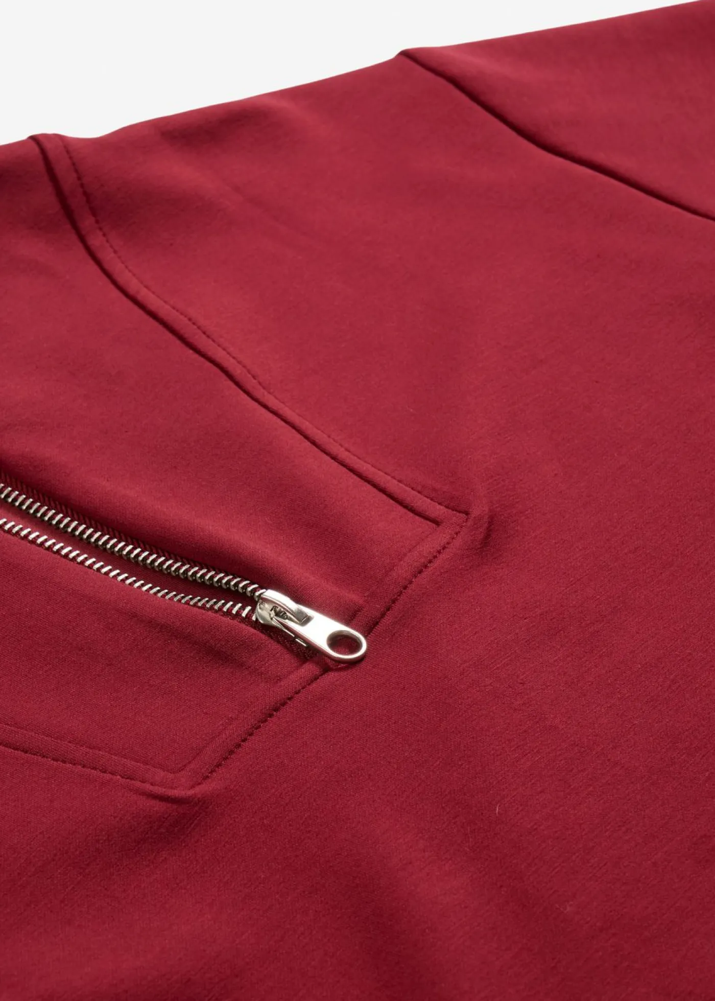 bonprix bonprix Sudadera de neopreno de mezcla de viscosa suave Rojo rubí