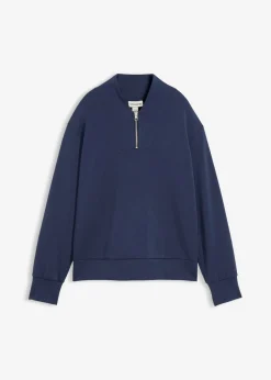 bonprix bonprix Sudadera de neopreno de mezcla de viscosa suave Azul marino Discount