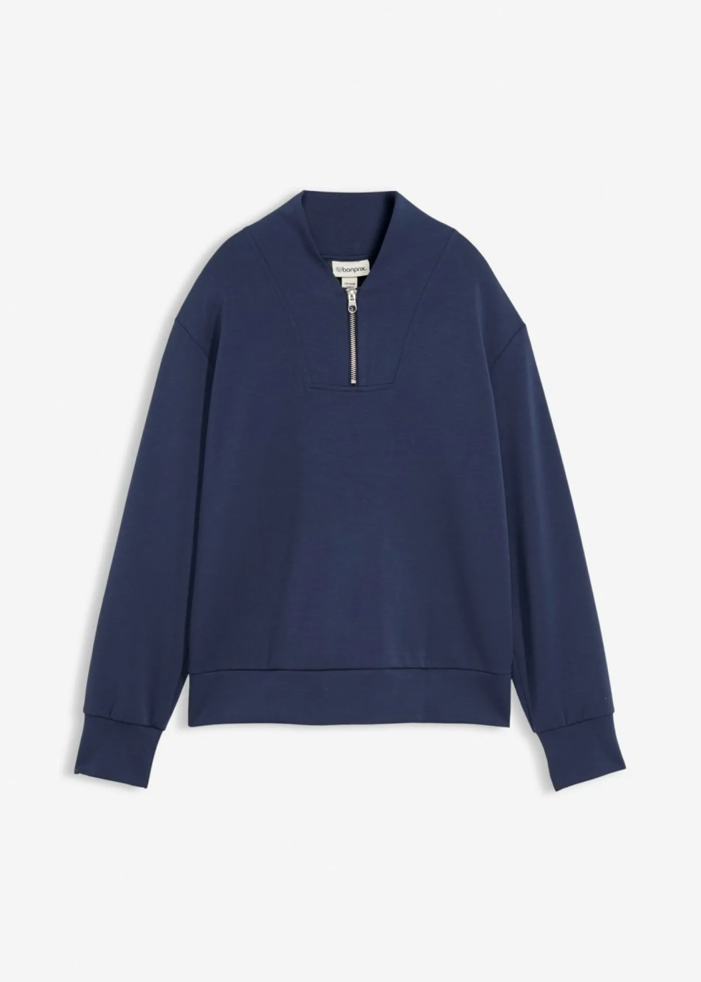 bonprix bonprix Sudadera de neopreno de mezcla de viscosa suave Azul marino Discount