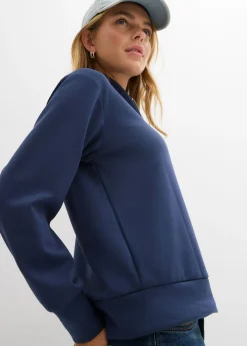 bonprix bonprix Sudadera de neopreno de mezcla de viscosa suave Azul marino Discount