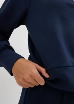bonprix bonprix Sudadera de neopreno suave Azul marino