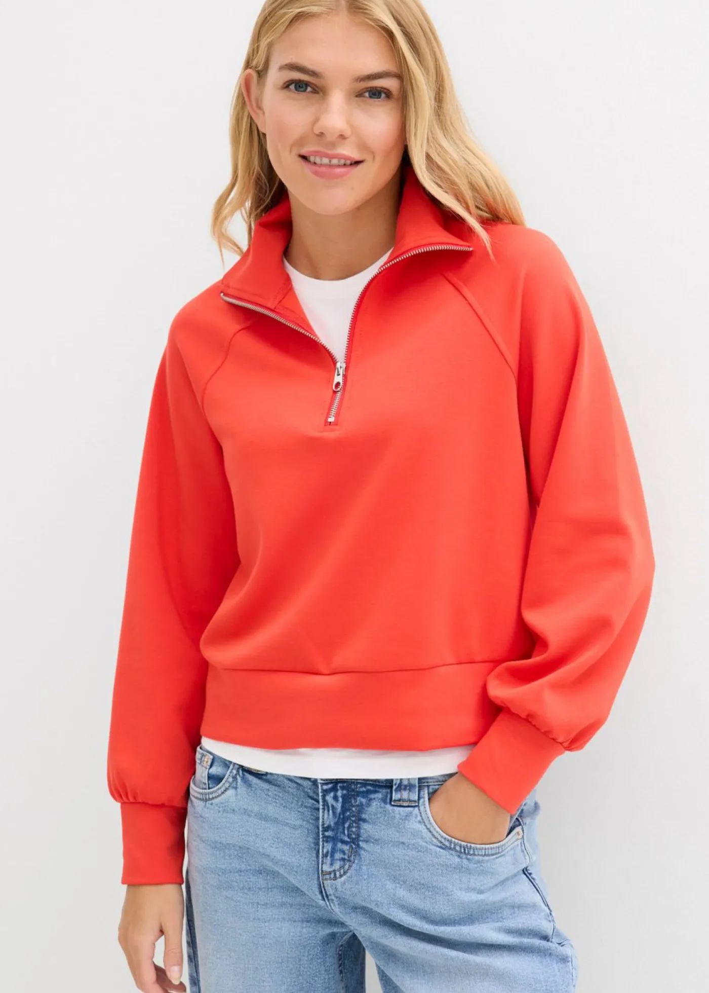 bonprix bonprix Sudadera de neopreno suave fresa Online