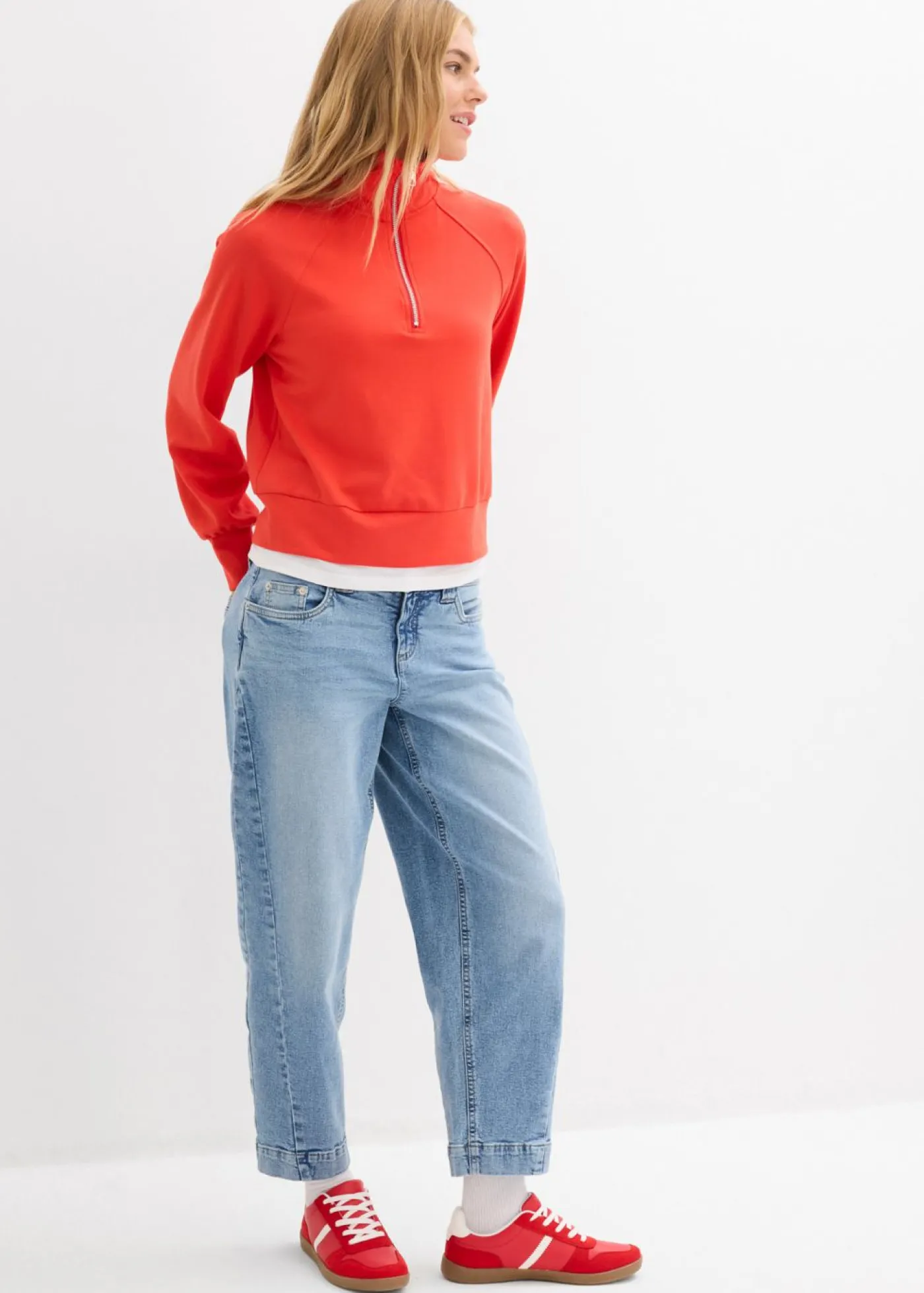 bonprix bonprix Sudadera de neopreno suave fresa Online