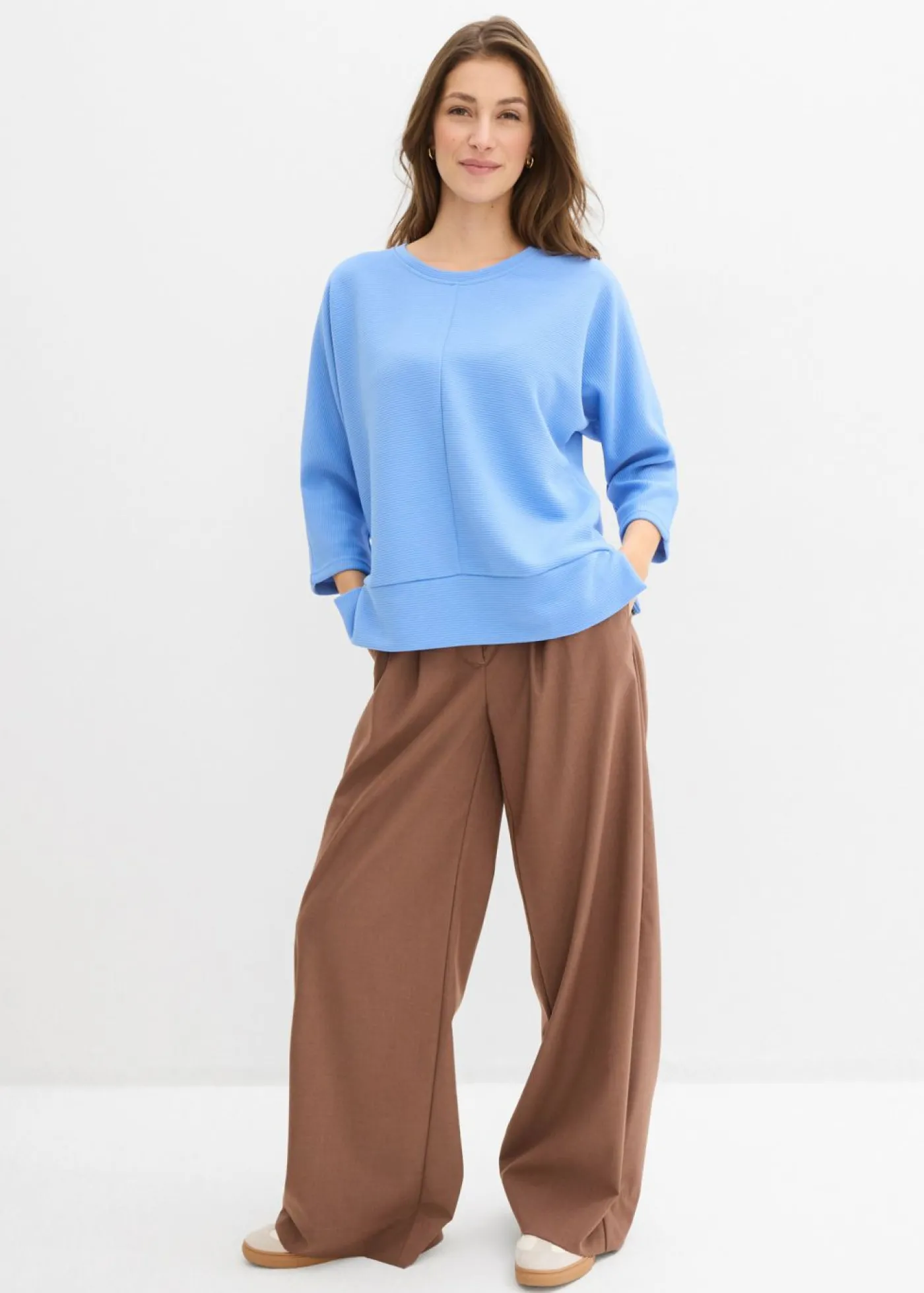 bonprix bonprix Sudadera de tejido estructurado azul provenzal
