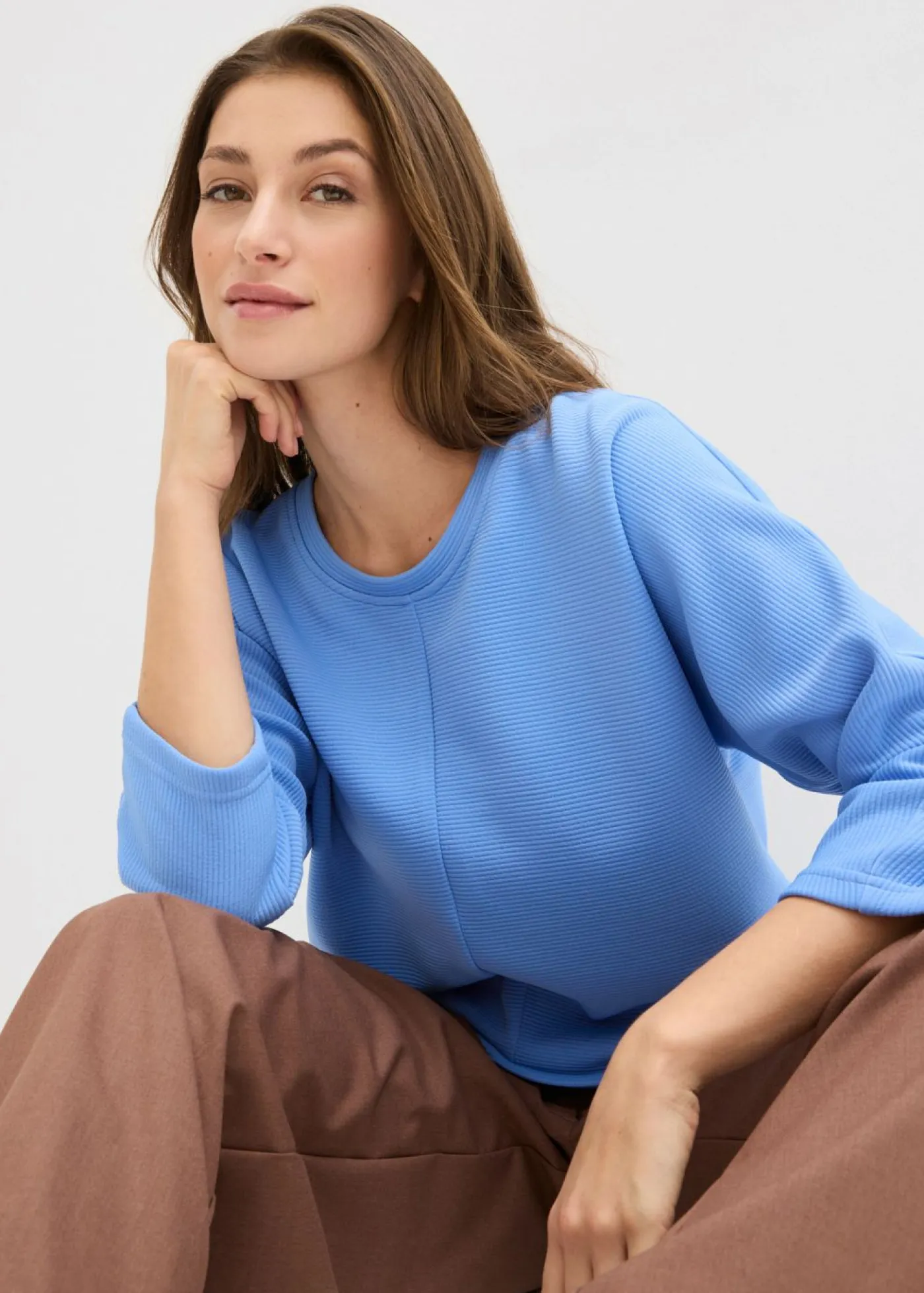 bonprix bonprix Sudadera de tejido estructurado azul provenzal