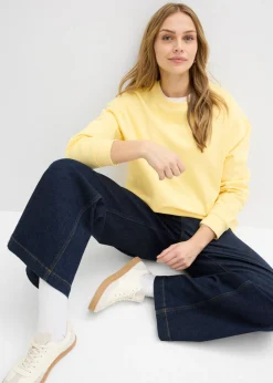 bonprix bonprix Sudadera holgada Amarillo claro Clearance