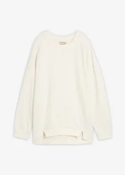 bonprix bonprix Sudadera holgada Blanco lana Outlet
