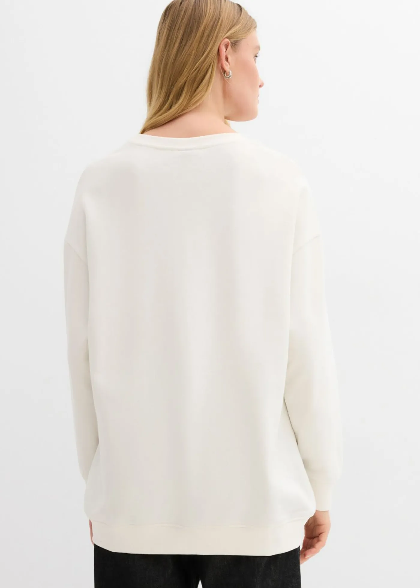 bonprix bonprix Sudadera holgada Blanco lana Outlet
