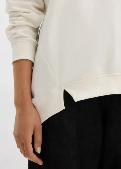 bonprix bonprix Sudadera holgada Blanco lana Outlet
