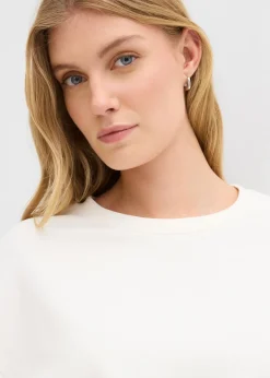 bonprix bonprix Sudadera holgada Blanco lana Outlet