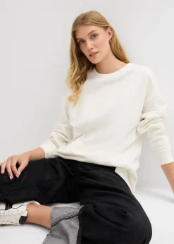 bonprix bonprix Sudadera holgada Blanco lana Outlet