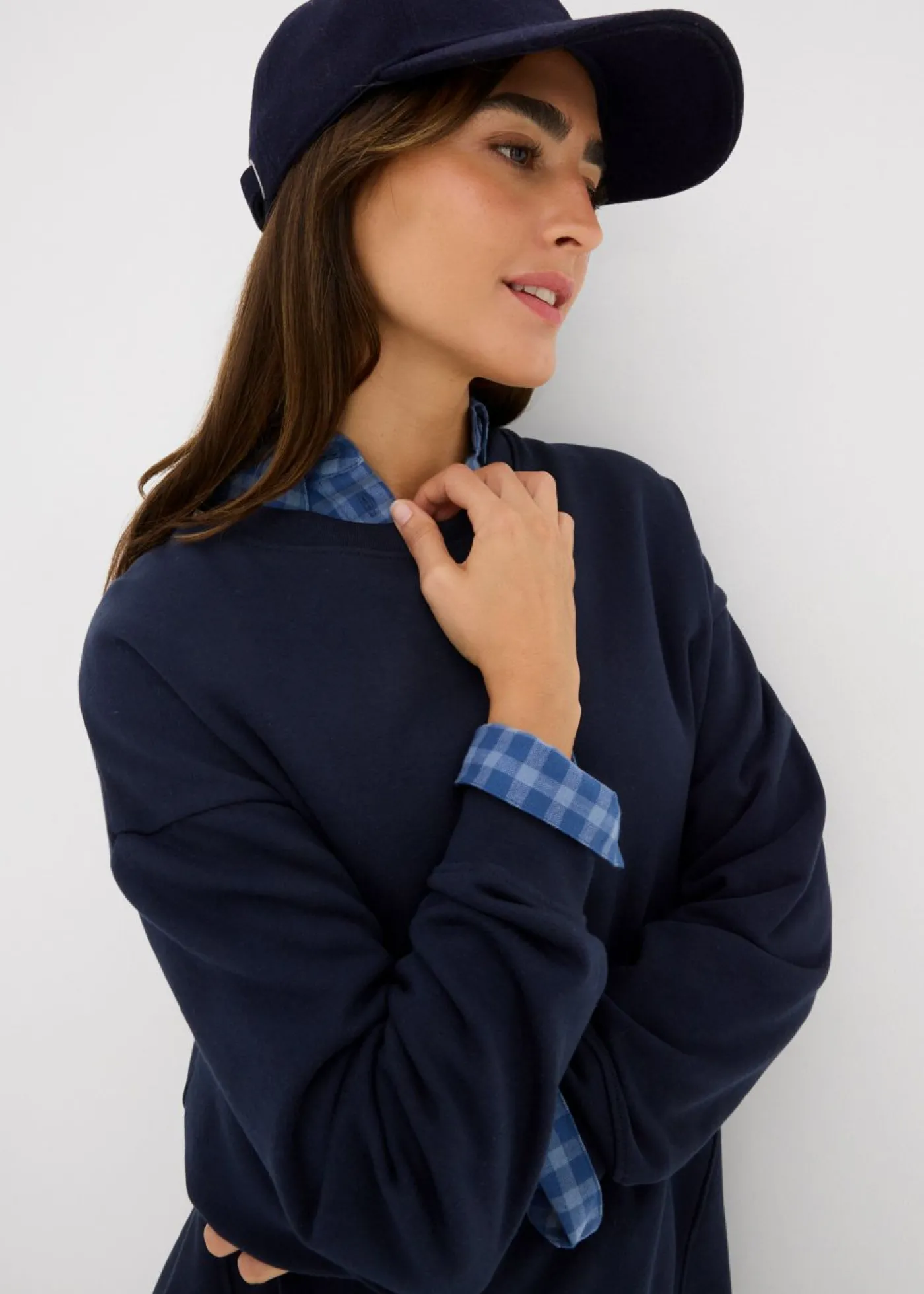 bonprix bonprix Sudadera holgada Azul marino Sale