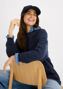 bonprix bonprix Sudadera holgada Azul marino Sale