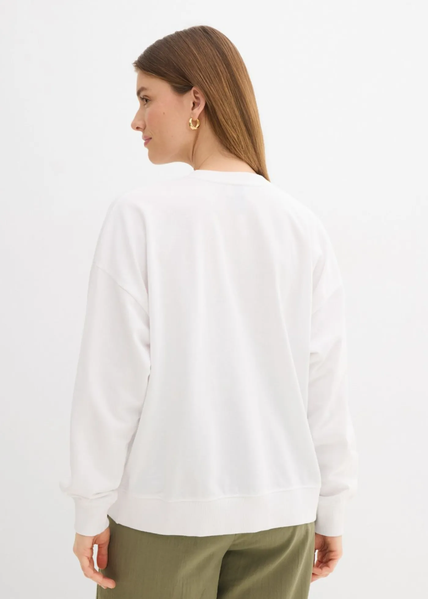 bonprix bonprix Sudadera holgada Blanco Clearance