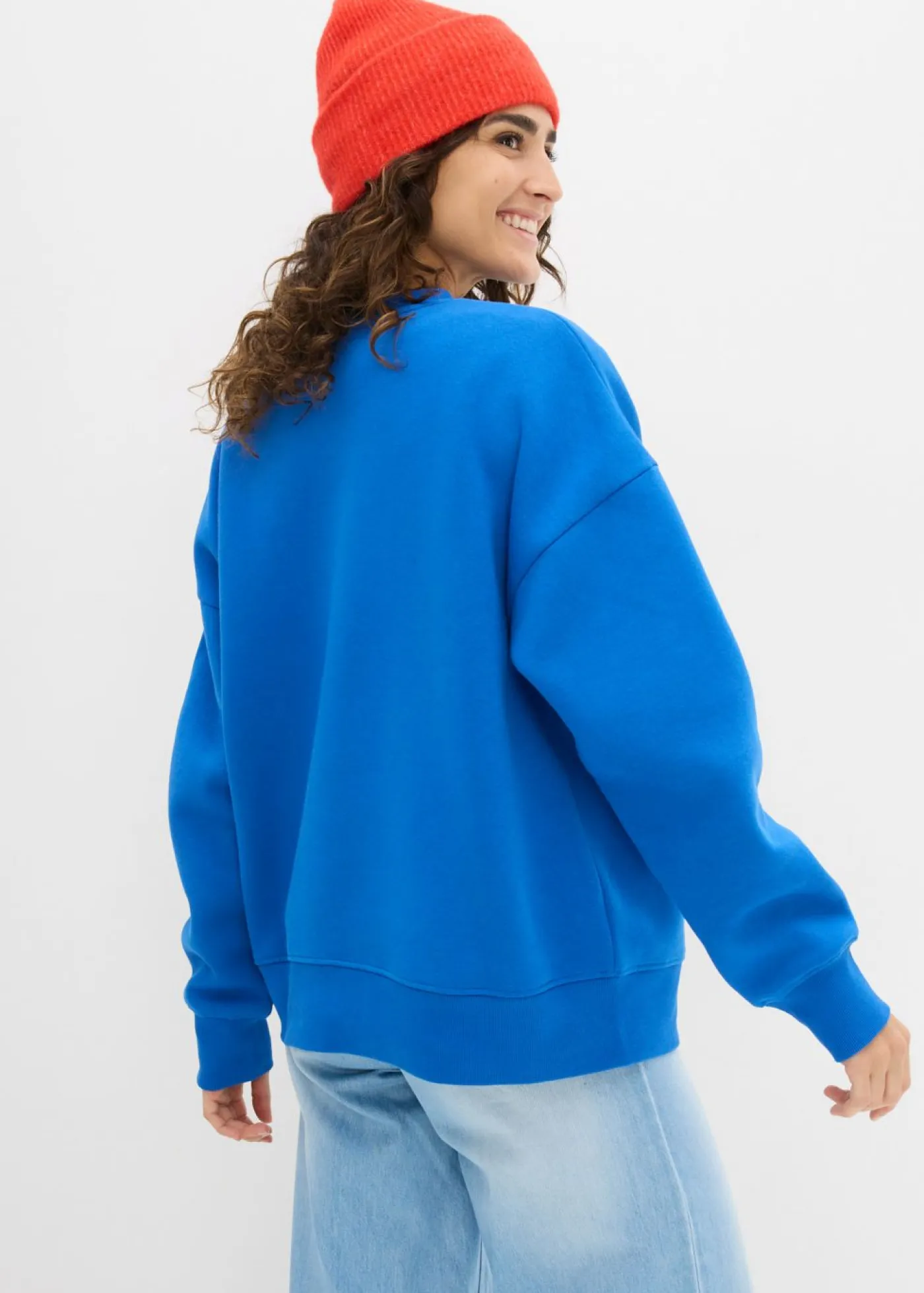 bonprix bonprix Sudadera holgada Azul ártico Sale