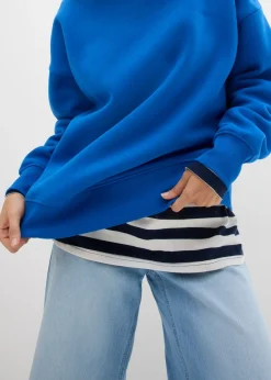 bonprix bonprix Sudadera holgada Azul ártico Sale