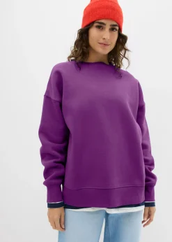 bonprix bonprix Sudadera holgada Morado oscuro Outlet